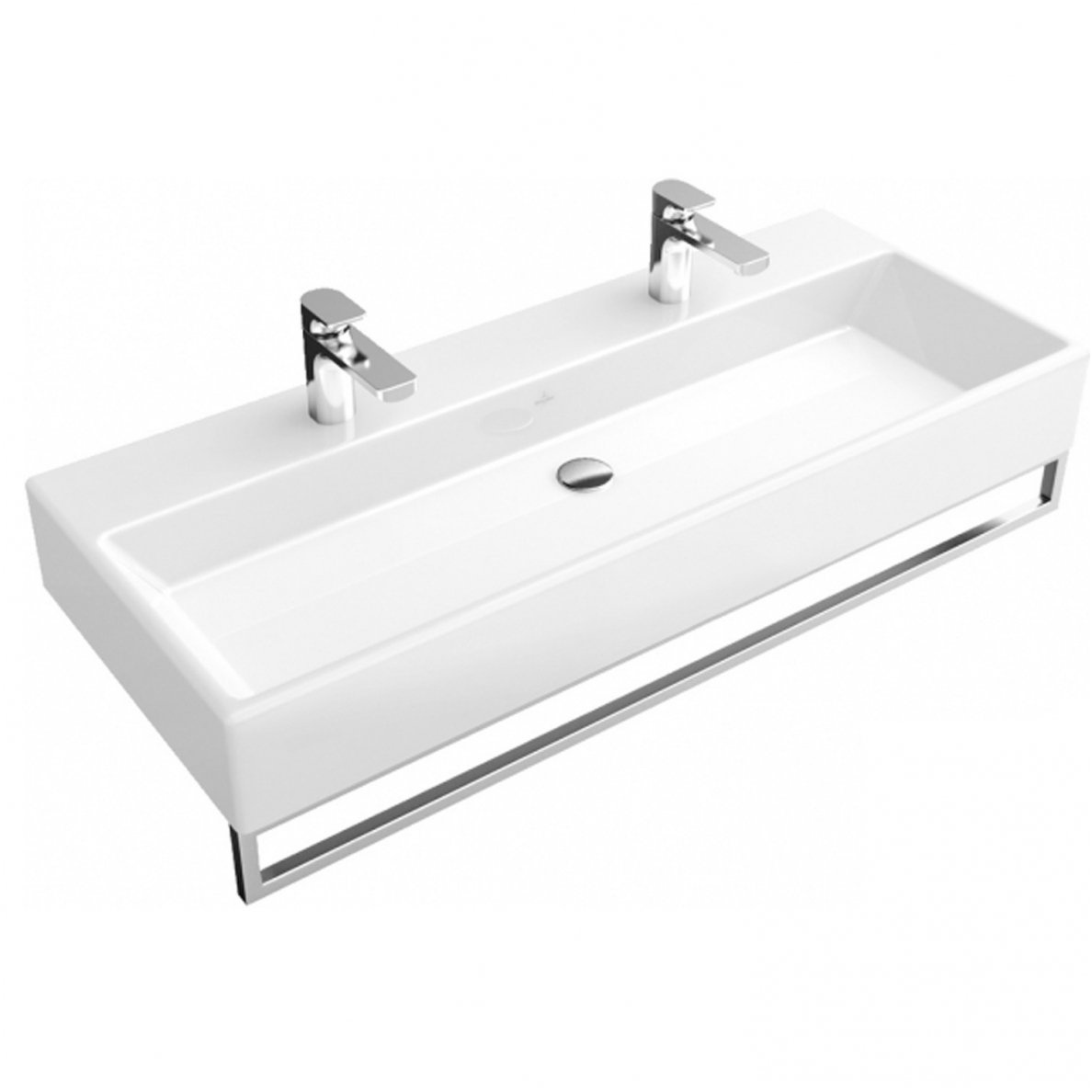 Pakabinamas praustuvas su dviem skylėmis maišytuvams Villeroy&Boch Memento 1200x470 Pakabinamas praustuvas su dviem skylėmis maišytuvams Villeroy&Boch Memento 1200x470