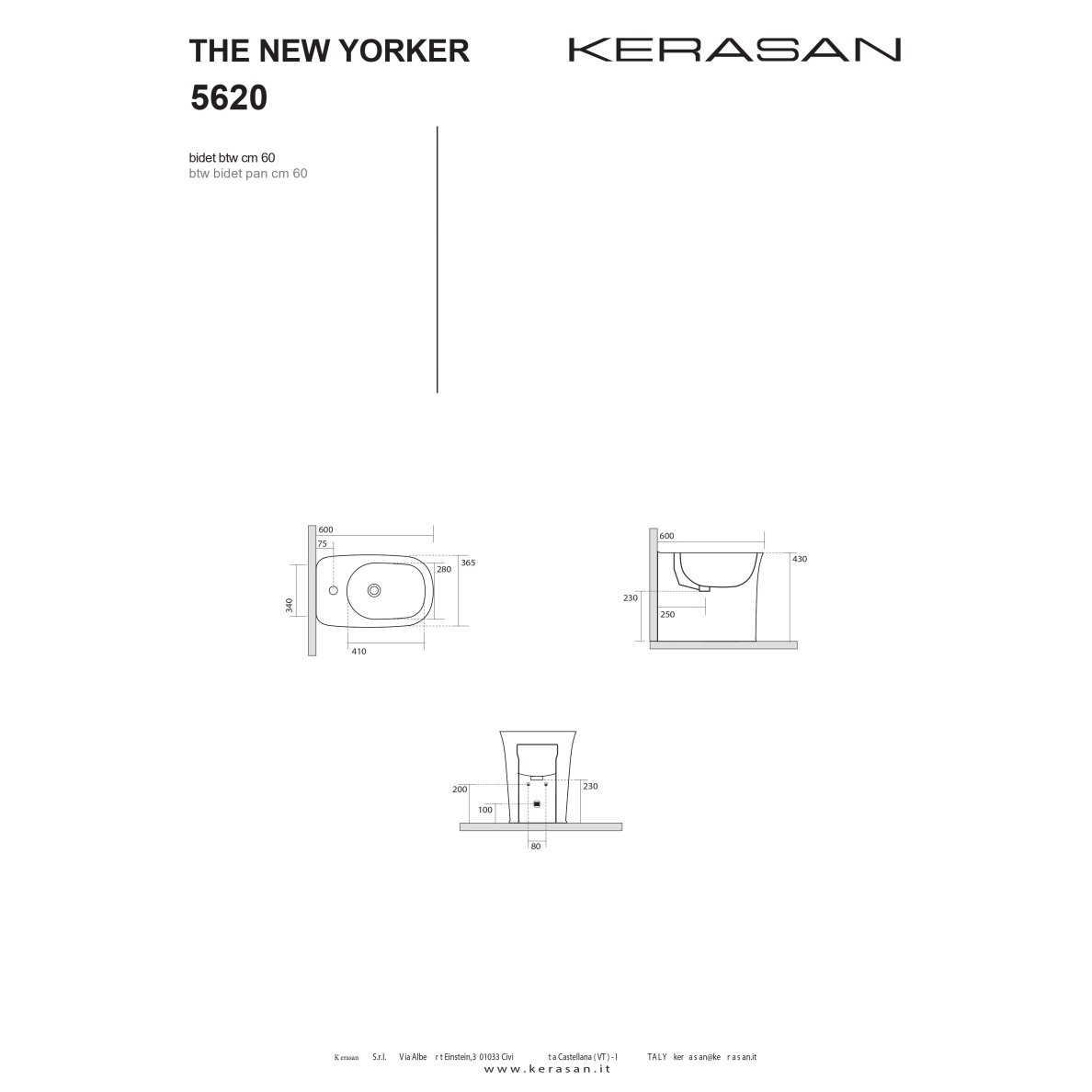 Pastatoma bidė Kerasan New York 3 Pastatoma bidė Kerasan New York 3