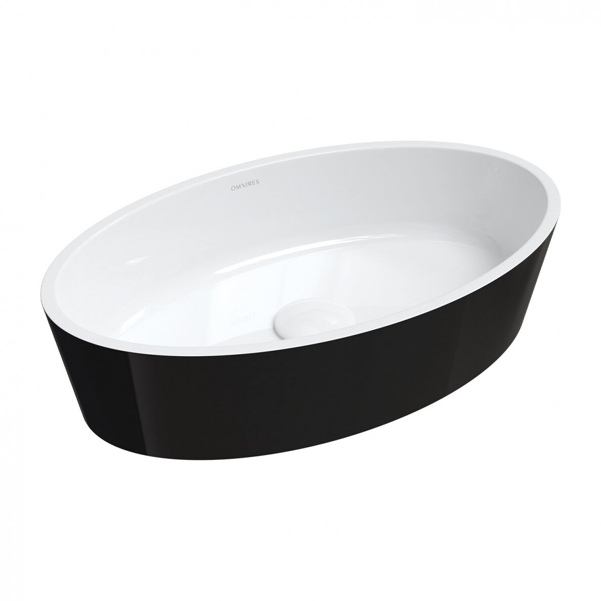 Pastatomas ant stalviršio praustuvas Omnires BARI500UNBCP Marble+