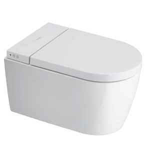 Pakabinamas unitazas Duravit SensoWash Starck F lite Compact Rimless su bidė funkcija, su DuraShield danga, su lėtai užsidarančiu dangčiu Pakabinamas unitazas Duravit SensoWash Starck F lite Compact Rimless su bidė funkcija, su DuraShield danga, su lėtai užsidarančiu dangčiu