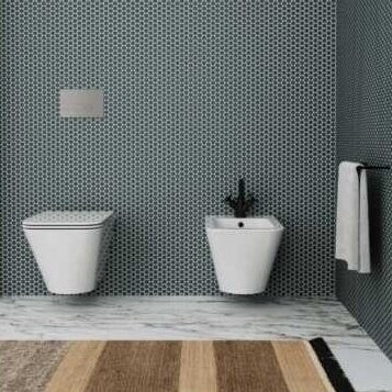Pakabinamas klozetas Azzurra Build EasyClean su su lėtaeigiu dangčiu 2