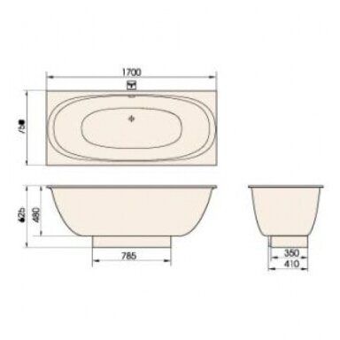 PAA vonia Verso 1700x750