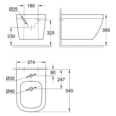 PAKABINAMA BIDĖ GROHE EUROCERAMIC PAKABINAMA BIDĖ GROHE EUROCERAMIC