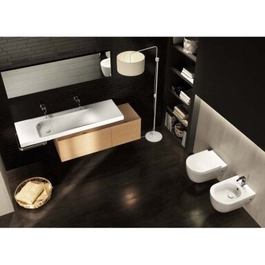 Pakabinamas Hatria Lavabo praustuvas G-130 su 1 anga maišytuvui