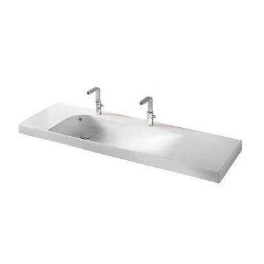 Pakabinamas Hatria Lavabo praustuvas G-150 su 2 angomis maišytuvui