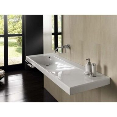 Pakabinamas Hatria Lavabo praustuvas G-150 su anga maišytuvui