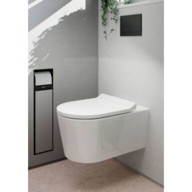 Pakabinamas klozetas Hansgrohe ELUPURA S AQUAHELIX HYE su Soft Close dangčiu Pakabinamas klozetas Hansgrohe ELUPURA S AQUAHELIX HYE su Soft Close dangčiu