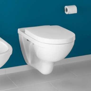 Klozetas Villeroy & Boch O.Novo su lėtai nusileidžiančiu dangčiu RIMLESS