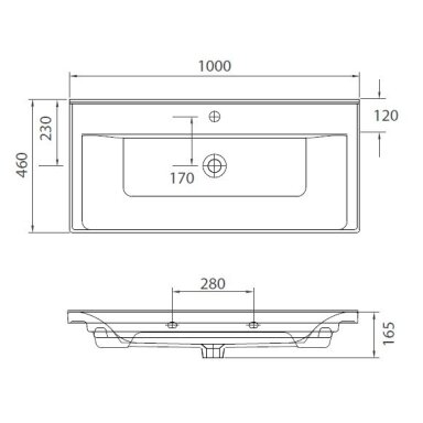 Pakabinamas praustuvas Karag Sava 100x46 Pakabinamas praustuvas Karag Sava 100x46