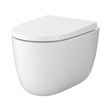 Pakabinamas unitazas Meissen Kontra Stream Rimless su plonu lėtaeigiu dangčiu (IŠ EKSPOZICIJOS) Pakabinamas unitazas Meissen Kontra Stream Rimless su plonu lėtaeigiu dangčiu (IŠ EKSPOZICIJOS)