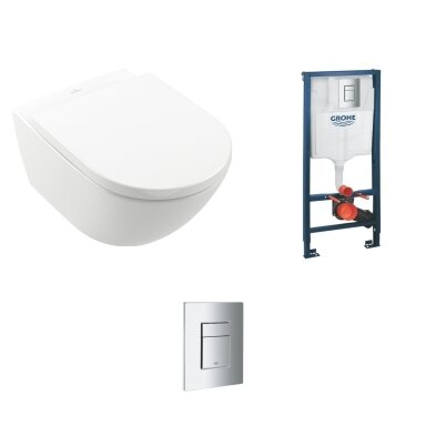 Pakabinamas WC komplektas Villeroy & Boch Subway 3.0 Twist-Flush C+ danga, chromo mygtukas Pakabinamas WC komplektas Villeroy & Boch Subway 3.0 Twist-Flush C+ danga, chromo mygtukas