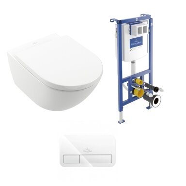 Pakabinamas WC komplektas Villeroy & Boch Subway 3.0 Twist-Flush C+ danga, baltas mygtukas Pakabinamas WC komplektas Villeroy & Boch Subway 3.0 Twist-Flush C+ danga, baltas mygtukas