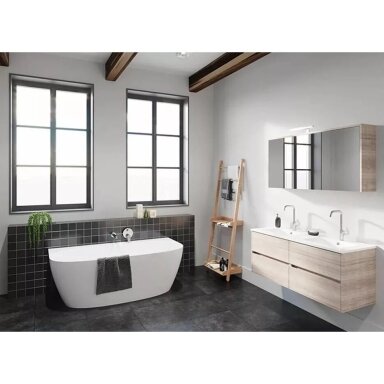 Pastatoma vonia Riho Omega Back2Wall 170x80 cm su sifonu, balta Pastatoma vonia Riho Omega Back2Wall 170x80 cm su sifonu, balta