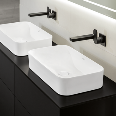Pastatomas ant stalviršio praustuvas Villeroy&Boch Finion 60x35 su CeramicPlus danga Pastatomas ant stalviršio praustuvas Villeroy&Boch Finion 60x35 su CeramicPlus danga