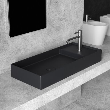 Pastatomas praustuvas Alice Ceramica Hide 850x370 mm Pastatomas praustuvas Alice Ceramica Hide 850x370 mm