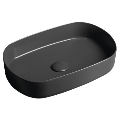 Pastatomas praustuvas ISVEA Infinity Oval antracito spalvos Pastatomas praustuvas ISVEA Infinity Oval antracito spalvos