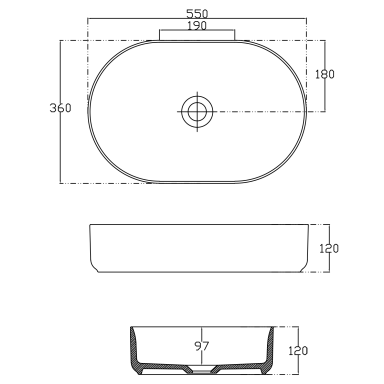 Pastatomas praustuvas ISVEA Infinity Oval antracito spalvos Pastatomas praustuvas ISVEA Infinity Oval antracito spalvos