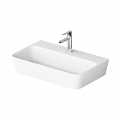 Pastatomas akmens masės praustuvas PAA Quadro Glossy Alpine White 700 x 430 Pastatomas akmens masės praustuvas PAA Quadro Glossy Alpine White 700 x 430