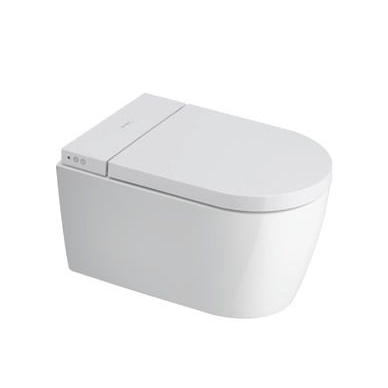Pakabinamas unitazas Duravit SensoWash Starck F lite Compact Rimless su bidė funkcija, su DuraShield danga, su lėtai užsidarančiu dangčiu