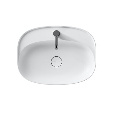 Pastatomas ant stalviršio praustuvas Alice Ceramica Lavabo Form Ovale 60x45 (BE GAMYKLINĖS PAKUOTĖS, SU MAŽU DEFEKTU) NR. 3 4