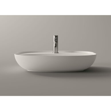 Pastatomas ant stalviršio praustuvas Alice Ceramica Lavabo Form Ovale 60x45 (BE GAMYKLINĖS PAKUOTĖS, SU MAŽU DEFEKTU) NR. 3 Pastatomas ant stalviršio praustuvas Alice Ceramica Lavabo Form Ovale 60x45 (BE GAMYKLINĖS PAKUOTĖS, SU MAŽU DEFEKTU) NR. 3