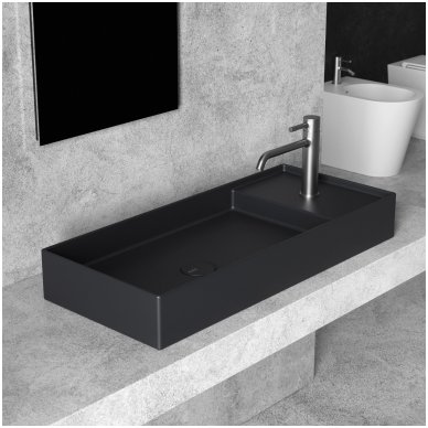 Pastatomas praustuvas Alice Ceramica Hide 850x370 mm Pastatomas praustuvas Alice Ceramica Hide 850x370 mm