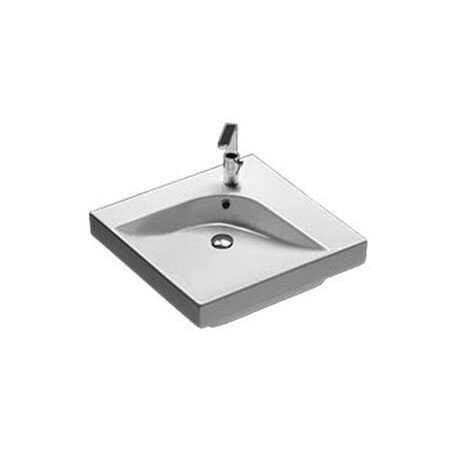 Pakabinamas Hatria Lavabo praustuvas G-50 right su 1 anga maišytuvui 500x500mm