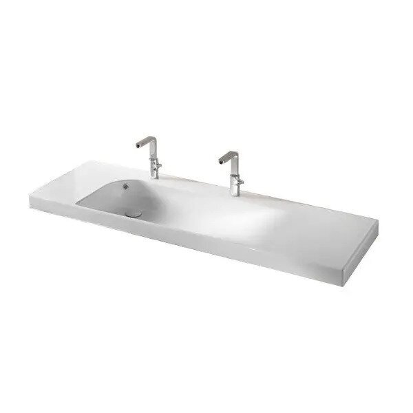 Pakabinamas Hatria Lavabo praustuvas G-150 su 2 angomis maišytuvui Pakabinamas Hatria Lavabo praustuvas G-150 su 2 angomis maišytuvui