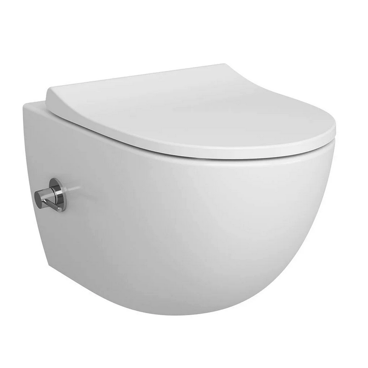 Pakabinamas WC Sento Rimless, su plonu lėtaeigiu dangčiu, bidė funkcija 1