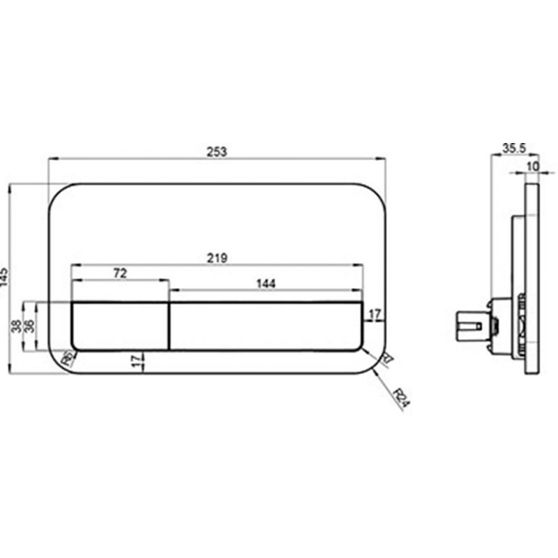 Pakabinamas WC komplektas Villeroy & Boch Subway 3.0 Twist-Flush C+ danga, chromo mygtukas 6 Pakabinamas WC komplektas Villeroy & Boch Subway 3.0 Twist-Flush C+ danga, chromo mygtukas 6