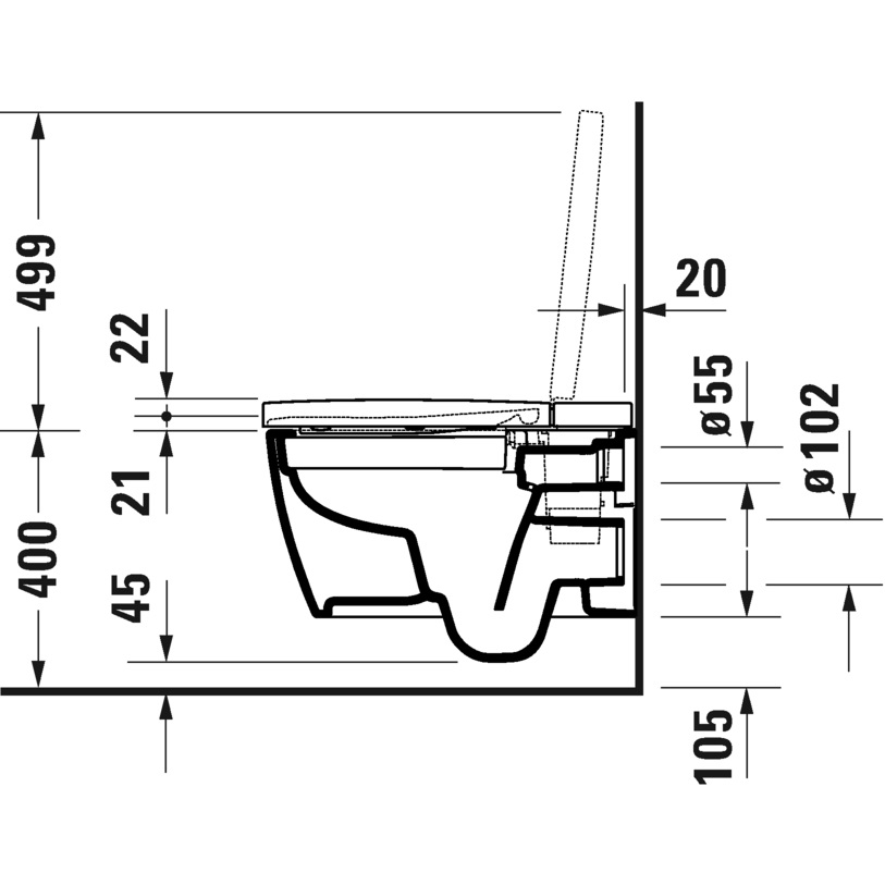 Pakabinamas unitazas su bidė funkcija Duravit SensoWash Starck f Plus Compact Rimless, su DuraShield danga 2 Pakabinamas unitazas su bidė funkcija Duravit SensoWash Starck f Plus Compact Rimless, su DuraShield danga 2
