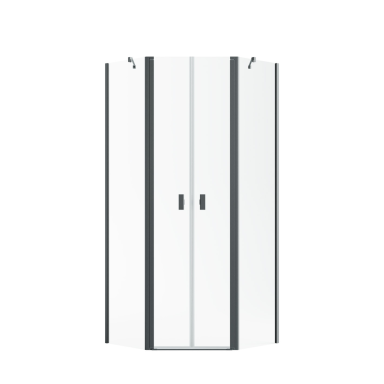 Penkiakampė dušo kabina Radaway Nes Brushed GunMetal PTD, skaidrus stiklas Penkiakampė dušo kabina Radaway Nes Brushed GunMetal PTD, skaidrus stiklas