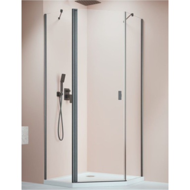 Penkiakampė dušo kabina Radaway Nes Brushed GunMetal PTJ, skaidrus stiklas Penkiakampė dušo kabina Radaway Nes Brushed GunMetal PTJ, skaidrus stiklas