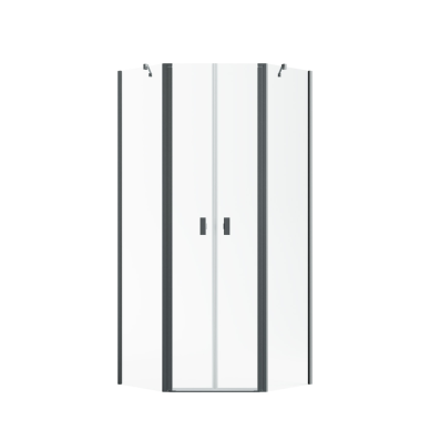 Penkiakampė dušo kabina Radaway Nes Brushed GunMetal PTD, skaidrus stiklas 1 Penkiakampė dušo kabina Radaway Nes Brushed GunMetal PTD, skaidrus stiklas 1