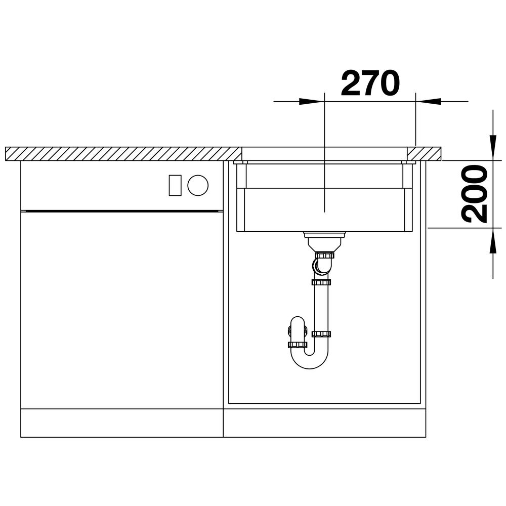 Plautuvė BLANCO ETAGON 500-U Ceramic Basalt InFino O.AF 4