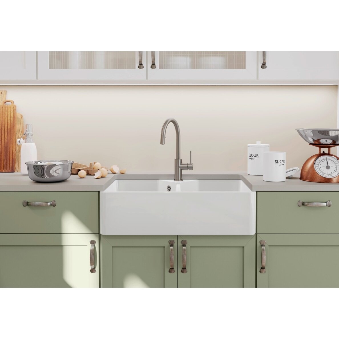 Plautuvė BLANCO VILLAE DOUBLE Ceramic White glossy O.AF 1