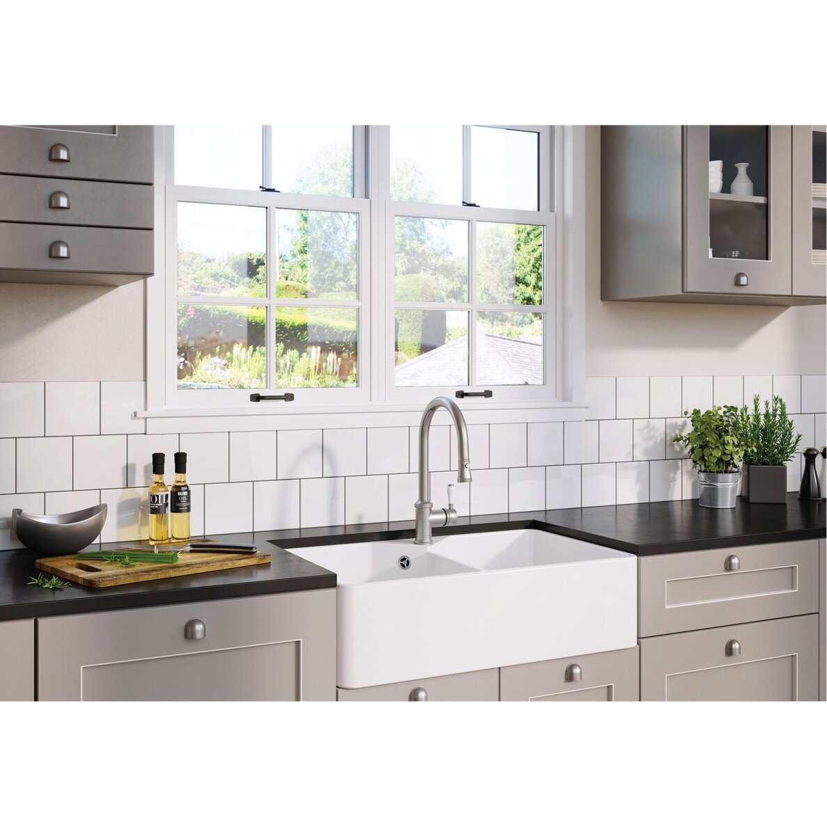 Plautuvė BLANCO VILLAE DOUBLE Ceramic White glossy O.AF 4