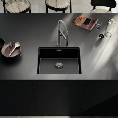 Plautuvė BLANCO CLARON 500-U DarkSteel Edition Infino O.AF
