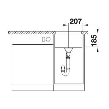 Plautuvė BLANCO SUBLINE 375-U Ceramic PP Basalt InFino O.AF Plautuvė BLANCO SUBLINE 375-U Ceramic PP Basalt InFino O.AF