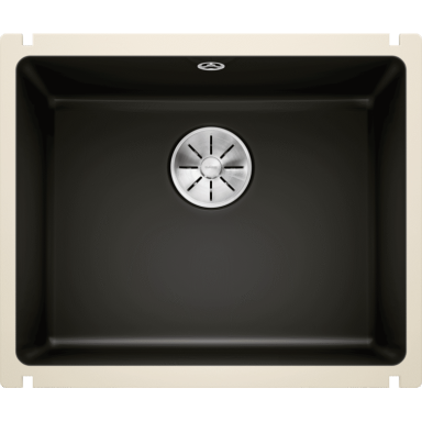 Plautuvė BLANCO SUBLINE 500-U Ceramic PP Black InFino O.AF
