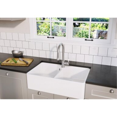 Plautuvė BLANCO VILLAE DOUBLE Ceramic White glossy O.AF