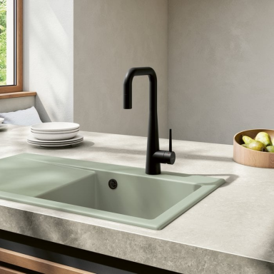 Plautuvės maišytuvas VILLEROY&BOCH Konic, juodas matinis