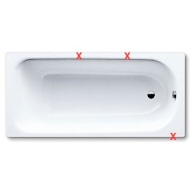 Plieninė vonia Kaldewei Saniform Plus plieno storis 3,5 mm 160x75cm Plieninė vonia Kaldewei Saniform Plus plieno storis 3,5 mm 160x75cm