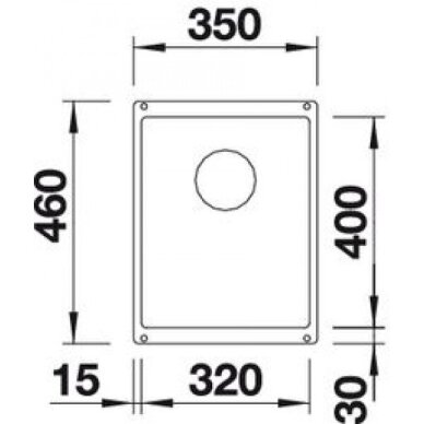 Plautuvė BLANCO SUBLINE 320-U SILG PDUR White InFino O.AF 3