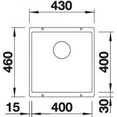 Plautuvė BLANCO SUBLINE 400-U SILG PDUR Anthracite InFino O.AF 3