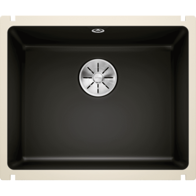 Plautuvė BLANCO SUBLINE 500-U Ceramic PP Black InFino O.AF
