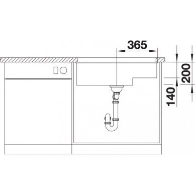 Plautuvė BLANCO SUBLINE 700-U Level SILG Soft white M.ZUB InFino O.AF 2 Plautuvė BLANCO SUBLINE 700-U Level SILG Soft white M.ZUB InFino O.AF 2