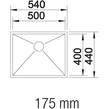 Plautuvė BLANCO ZEROX 500-U InFino O.AF 2 Plautuvė BLANCO ZEROX 500-U InFino O.AF 2