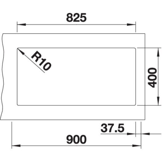 Plautuvė BLANCO SUBLINE 480/320-U SILG PDUR Coffee InFino O.AF 2
