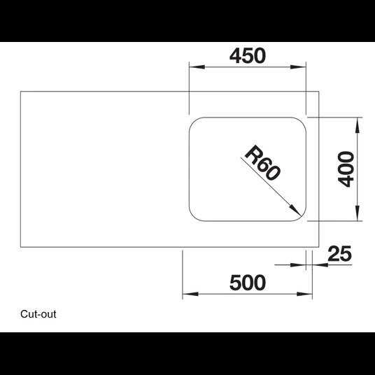 Plautuvė BLANCO SUPRA 450-U BRUSHED O.AF 4